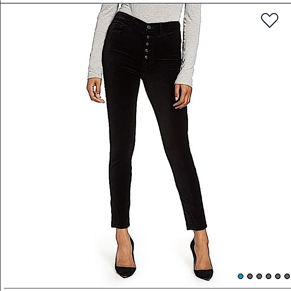 7 For All Mankind Hi-waist Velveteen Skinny Pant